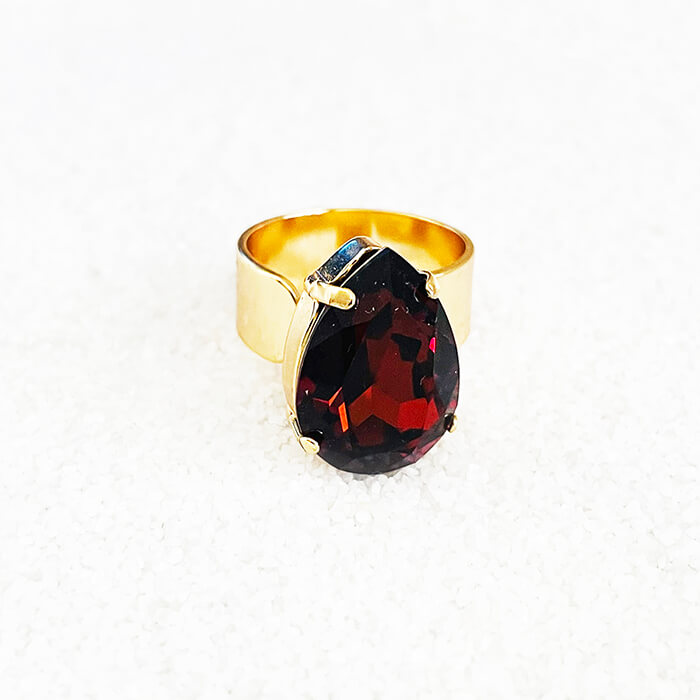 Swarovski garnet deals ring