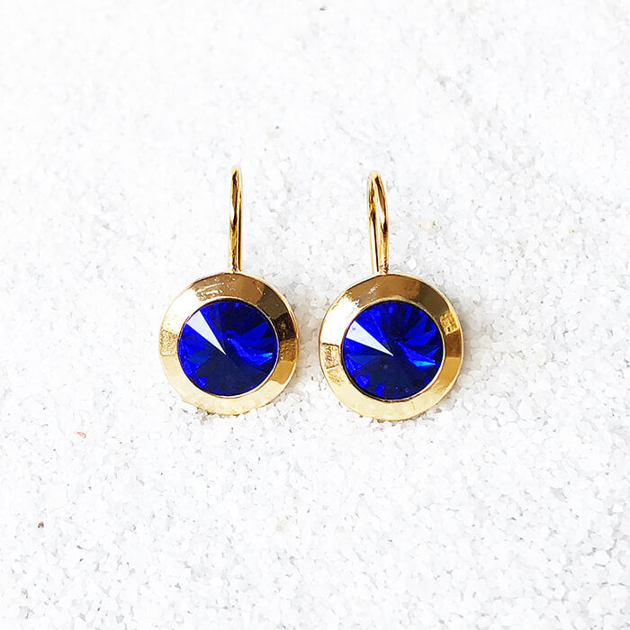 Royal blue swarovski on sale earrings