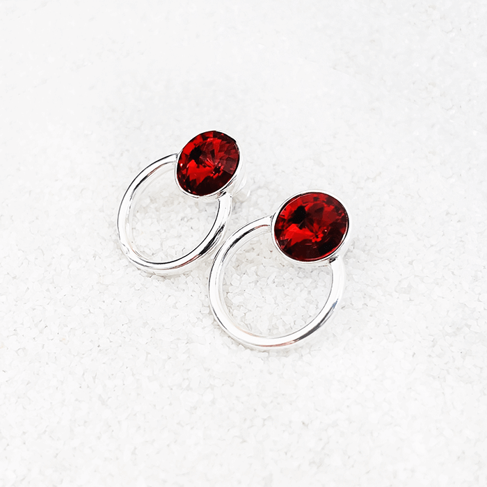 Swarovski red deals earrings