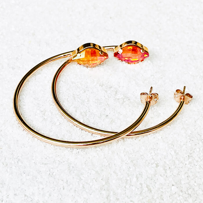 Kate spade rose gold deals hoop earrings