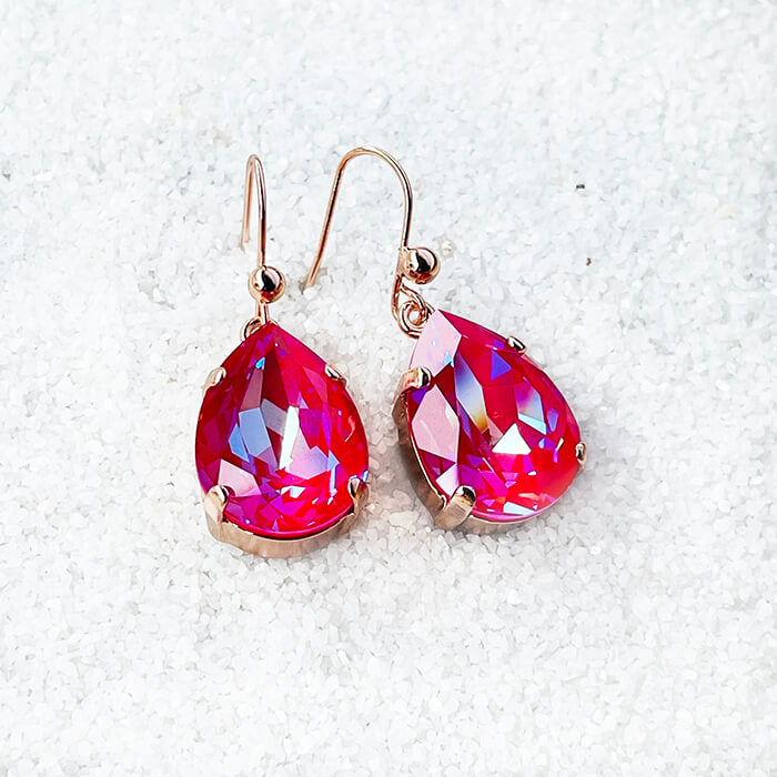 Swarovski pink drop on sale earrings